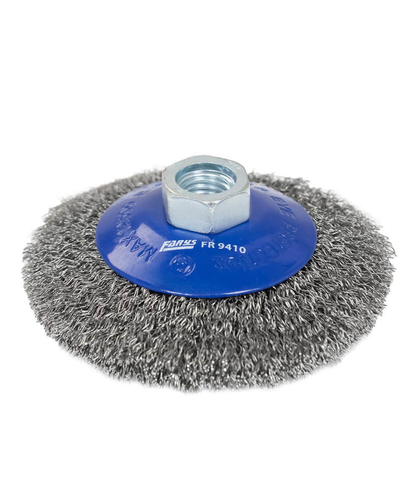 Szczotka tarczowa druciana stalowa ⌀100mm, drut stalowy 0.3mm M14 FR9410
