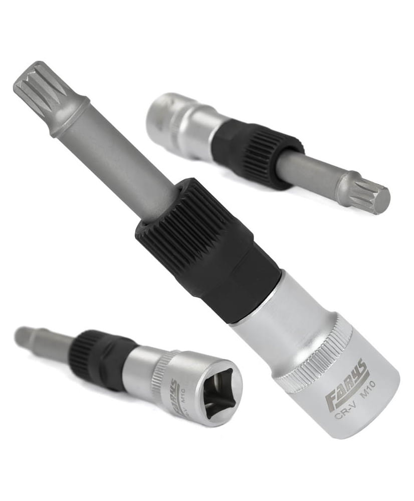 Klucz do alternatora 1/2'' M10 x 110mm z nasadką 33 zęby, 17mm, fi 19mm FR2319