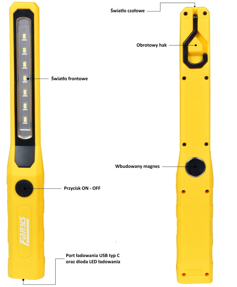 Latarka warsztatowa LED FR8071