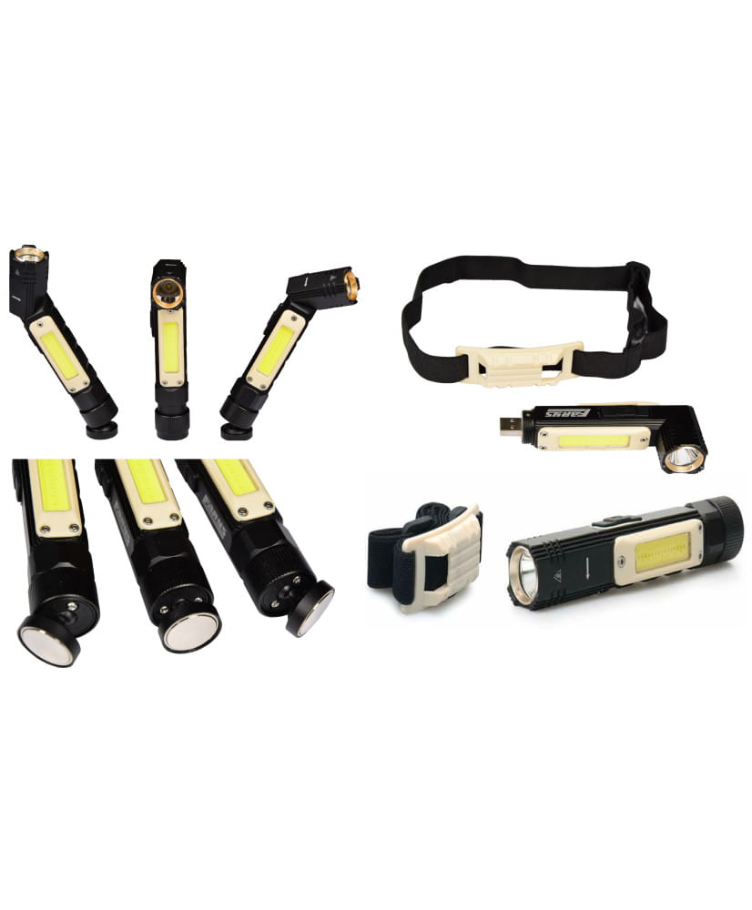 Latarka czołowa czołówka USB LED AKU COB 3W FR8064