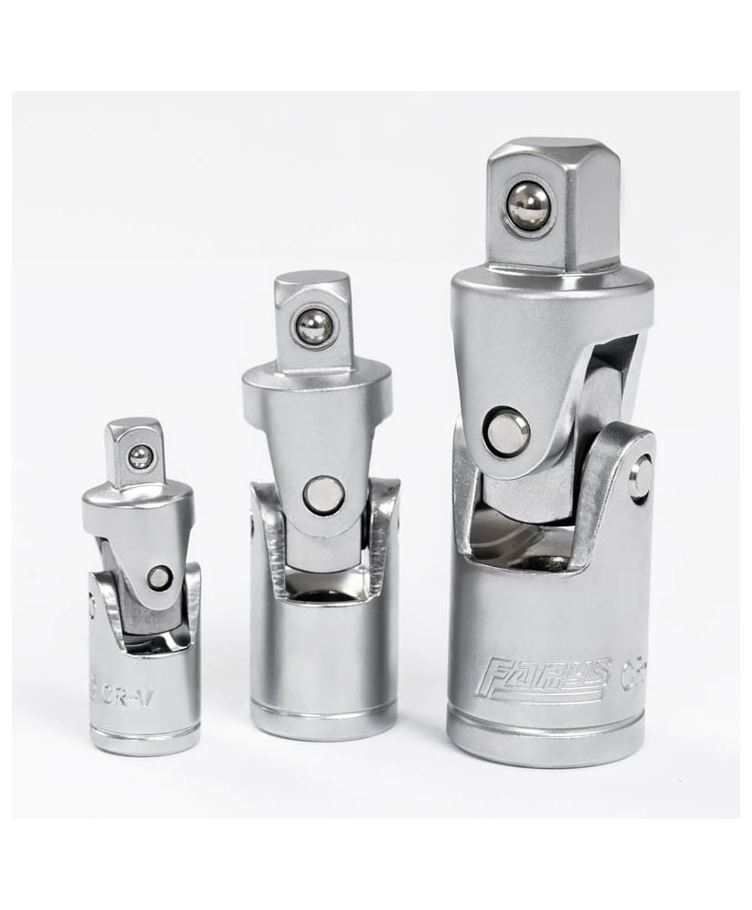 Zestaw przegub Cardana 1/4 3/8 1/2 KARDAN 3szt CrV  FR2615+FR2616+FR2617