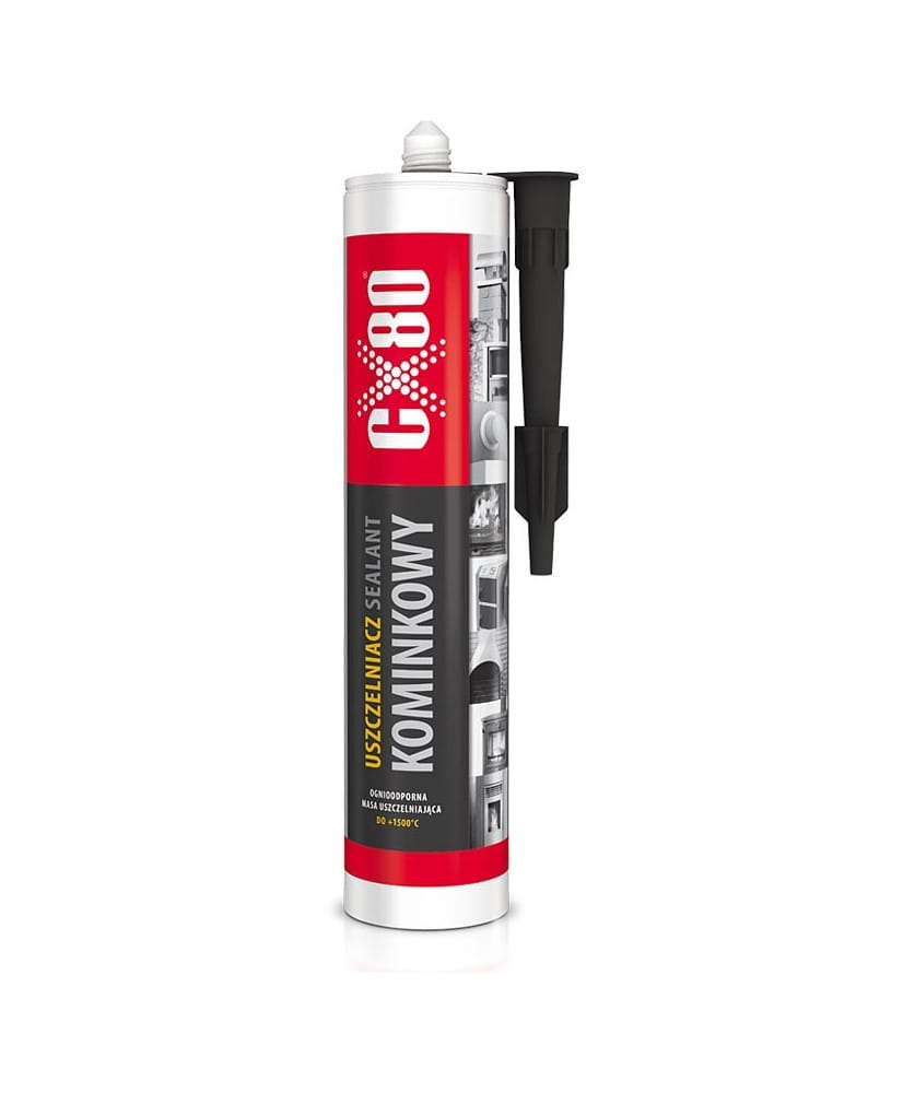 Cx80 Uszczelniacz Kominkowy Silikon do kominków 300ml (32B) (S1)