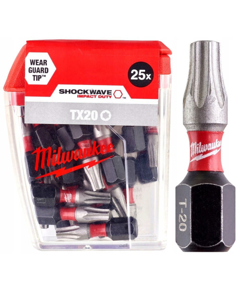 BIT TORX T20 x 25mm 25szt. Shockwave Impact Duty™ MILWAUKEE