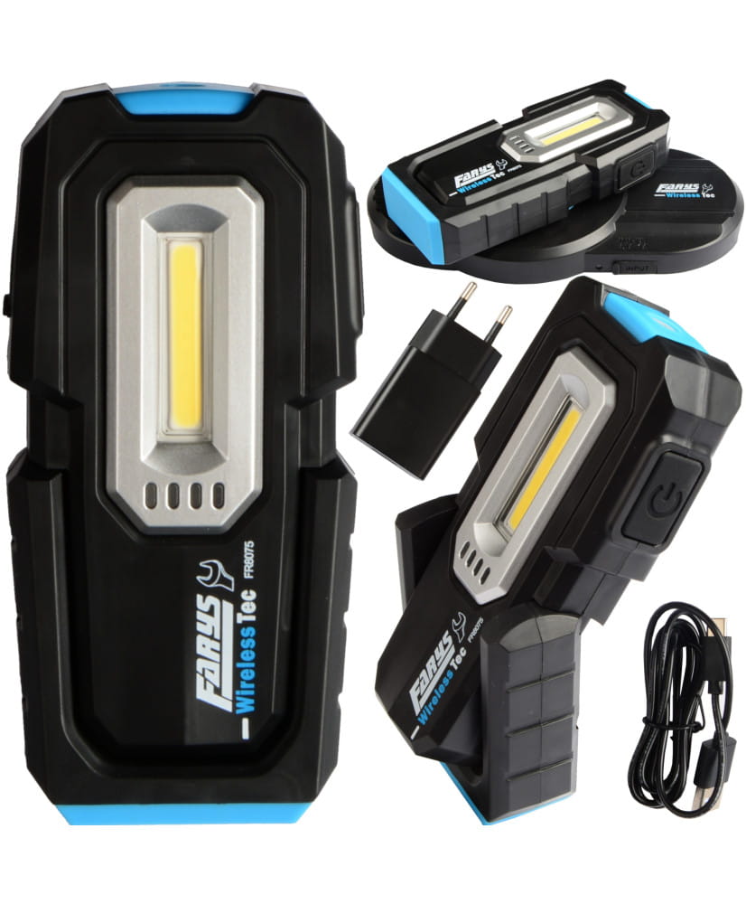 Latarka warsztatowa COB LED ze stacją ładującą FR8075
