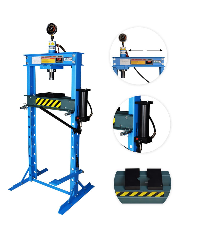 Prasa warsztatowa hydrauliczna nożna 20 ton FR5013  mocna