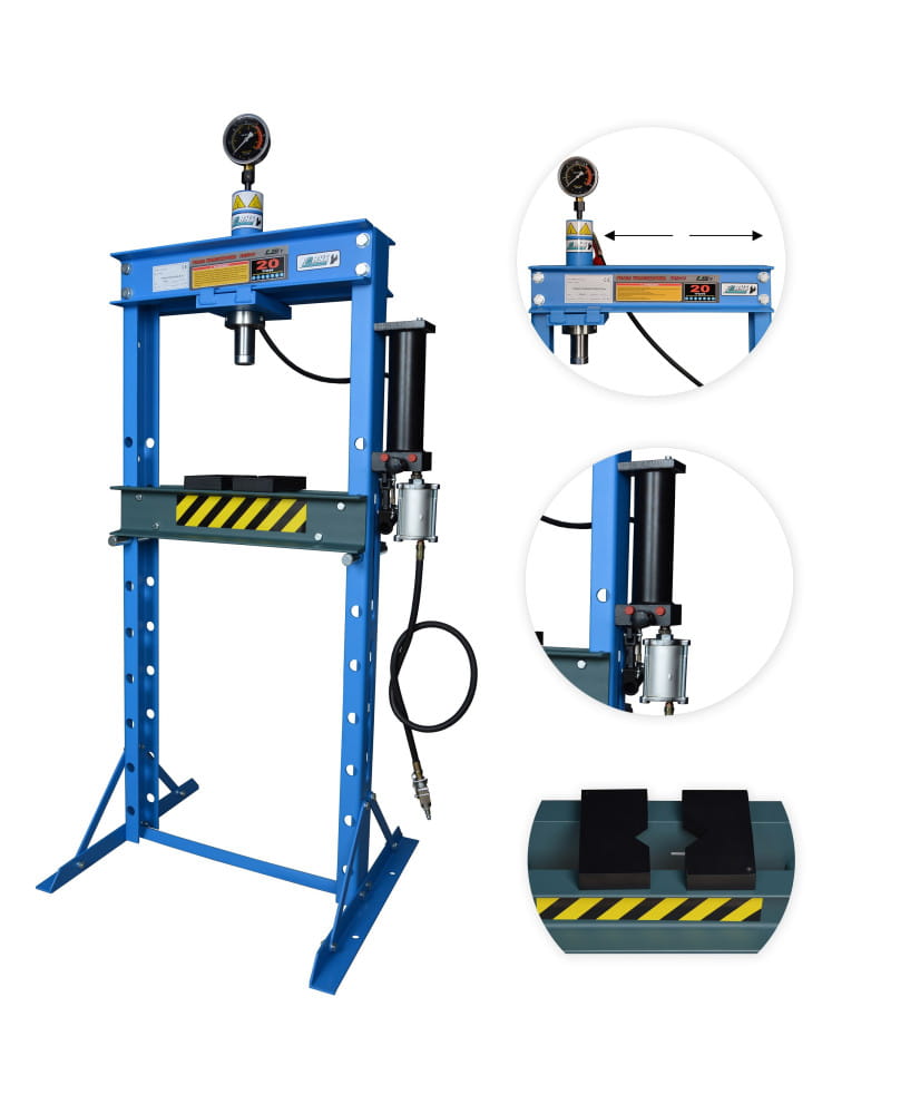Prasa warsztatowa hydrauliczno pneumatyczna HP 20 ton FR5016 N