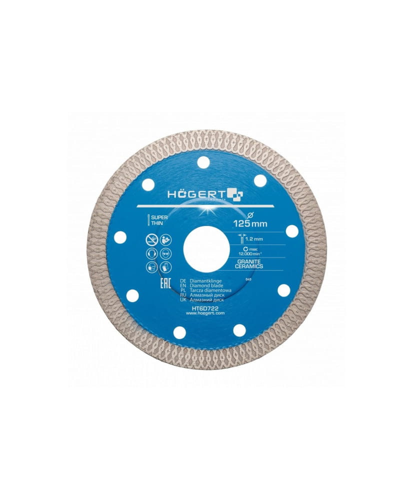 Tarcza diamentowa 125 mm, do ceramiki HT6D722 (25D)