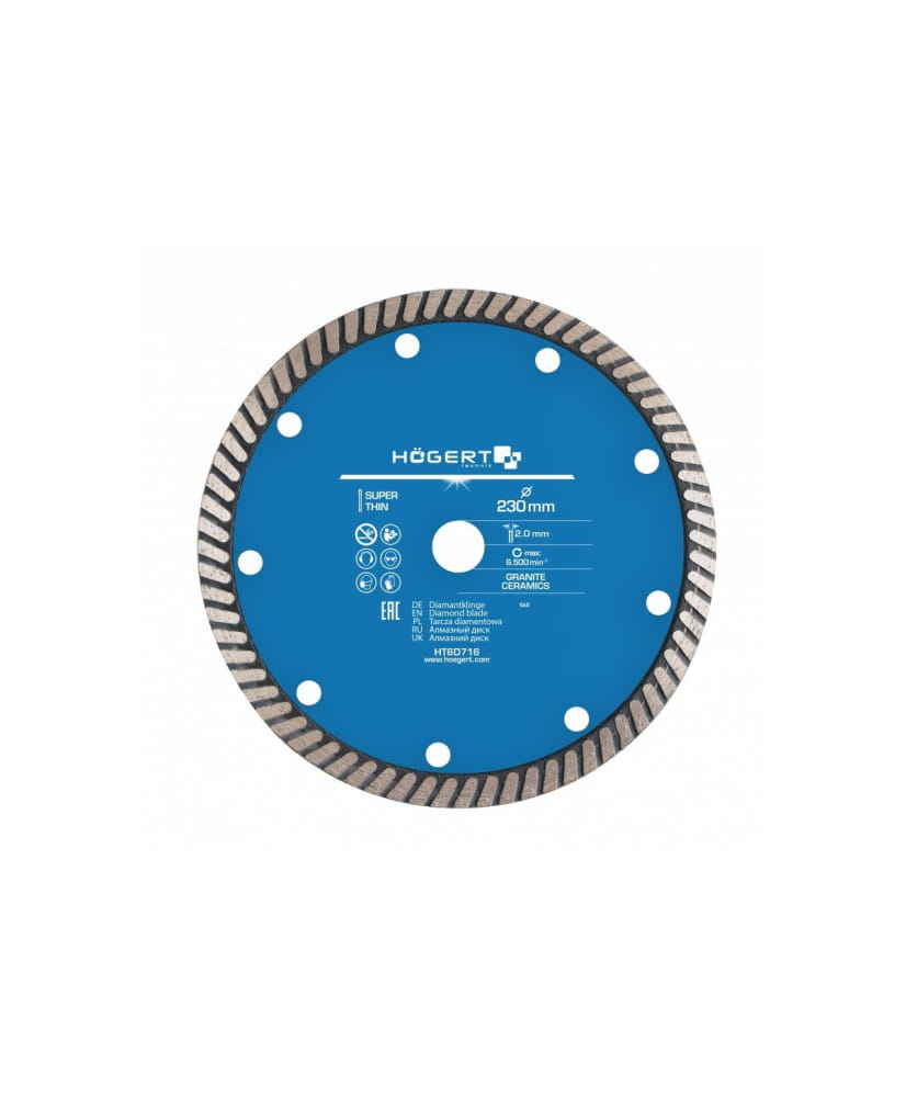 Tarcza diamentowa 230 mm, super cienka HT6D716 (25C)