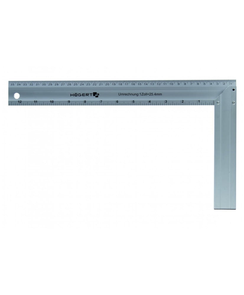 Kątownik stolarski aluminiowy 450×190 mm HT4M206 (23D)(S5)