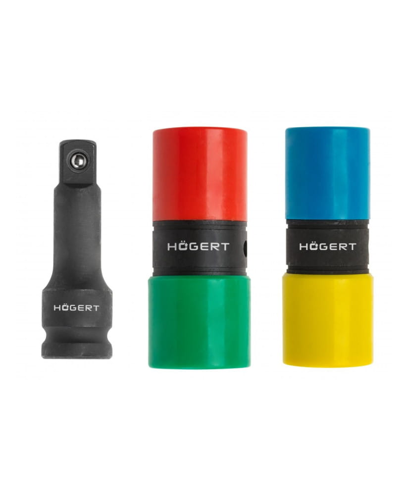 Zestaw nasadek udarowych, dwustronnych i przedłużki 1/2 HT4R006 (15D, S20)